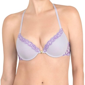 Natori Women’s Feathers Front Close T-Back(Pale Blue/Passion Purple)