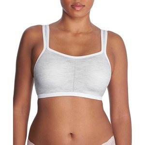 Natori Women’s Natori Yogi Contour Convertible Sports Bra(Feather Grey/White)