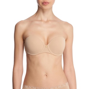 Natori Women’s Pure Luxe Strapless Contour Underwire(Café)