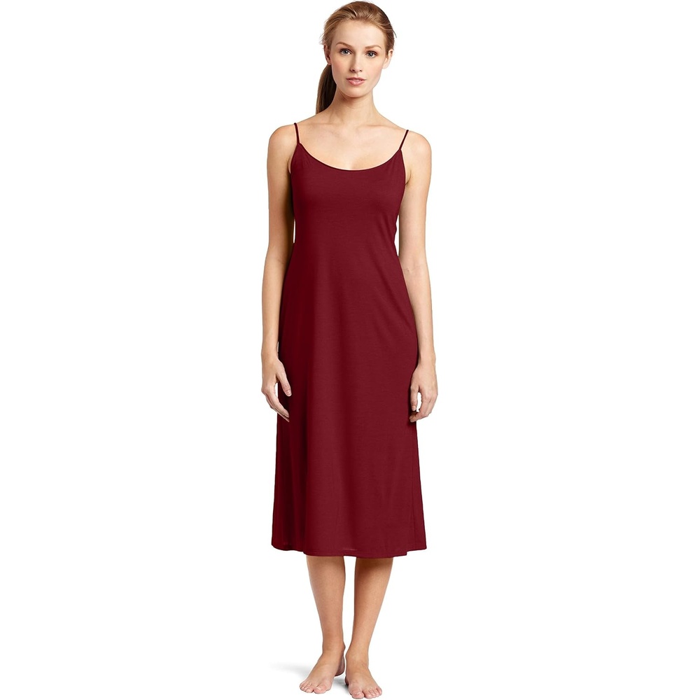 image:imageNatori Womens ShangriLa Solid Knit Gown Nightgown nightshirtBurgundy