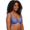 Natori Support Women’s Plus Size Smooth Scroll Full Figure Contour Underwire Bra(Azure/Frosted Lilac)