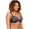 Natori Support Women’s Plus Size Smooth Scroll Full Figure Contour Underwire Bra(Black/Cafe)