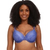 Natori Support Women’s Plus Size Smooth Scroll Full Figure Contour Underwire Bra(Azure/Frosted Lilac)