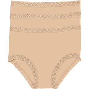 Natori, Womens, Bliss Full Brief 3-Pack, Cafe, Size: L (Women’s 14-16), Inseam: One Size
