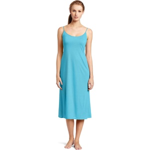 Natori Women’s Shangri-La Solid Knit Gown Nightgown nightshirt(Heather Blue Topaz)