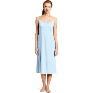 Natori Women’s Shangri-La Solid Knit Gown Nightgown nightshirt(Heather French Blue)