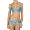 Natori Women Feathers Lace Plunge T-Shirt Bra(Turquoise/Moonlight)