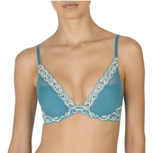 Natori Women Feathers Lace Plunge T-Shirt Bra(Turquoise/Moonlight)